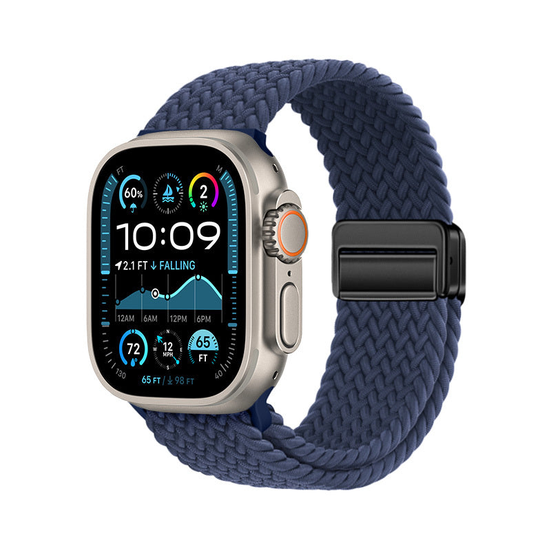 Watch Ultra 49mm Zore KRD-134 Örgü Tasarımlı Hasır Kordon Strap Kayış