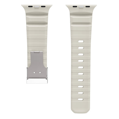 Watch Ultra 49mm Zore KRD-145 Metal Tokalı Silikon Kordon