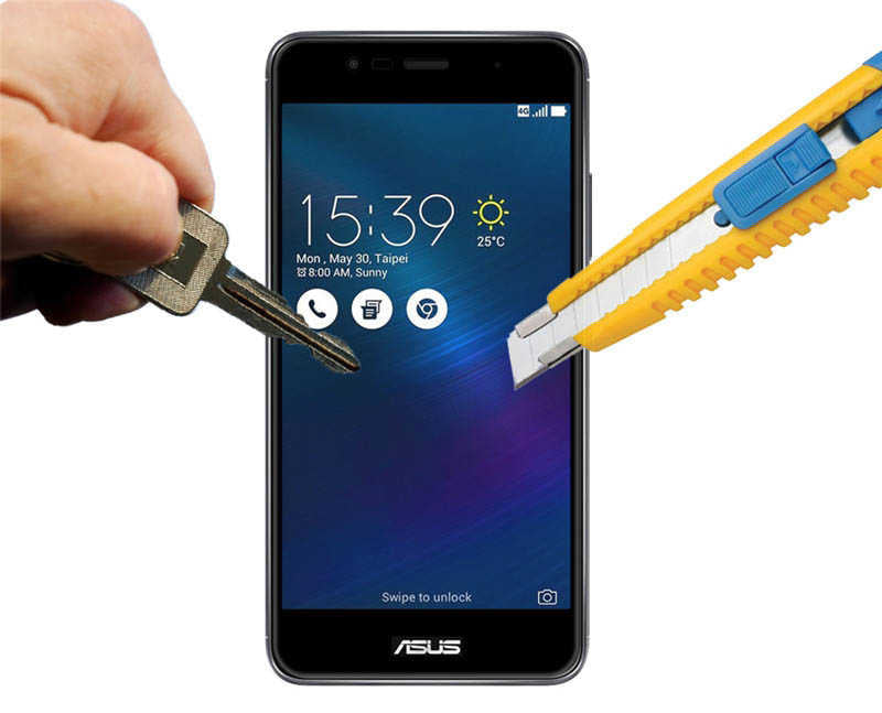 Asus Zenfone 3 ZE552KL Zore Ekranı Tam Kaplayan Düz Cam Koruyucu