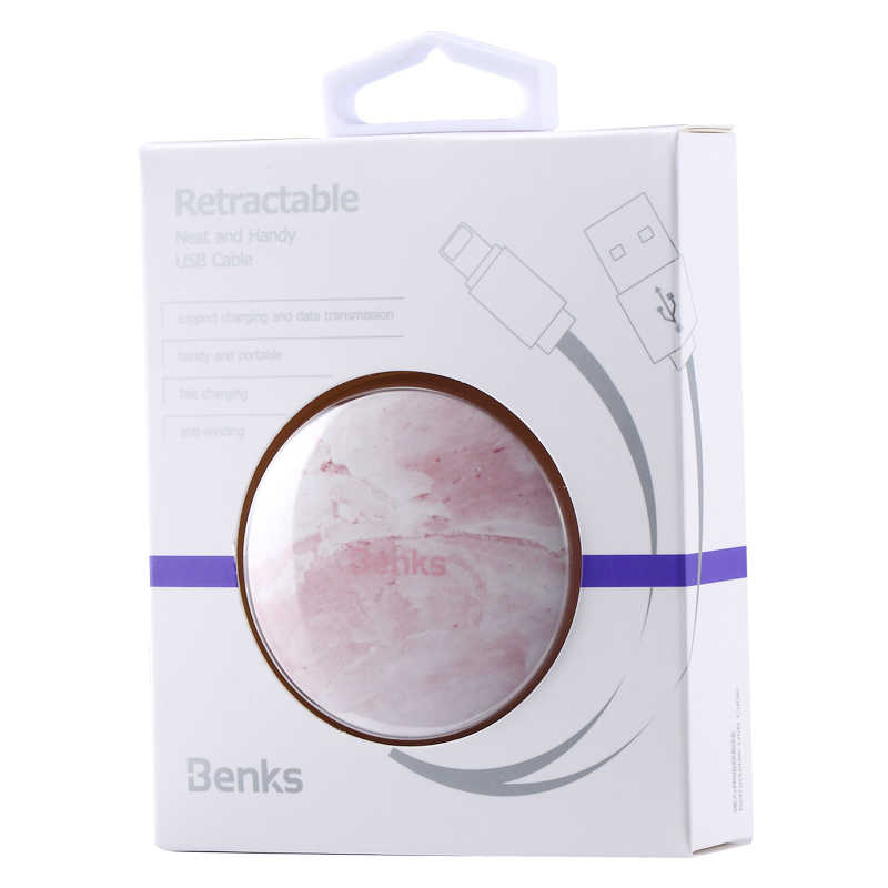 Benks D28 Retractable Lightning Kablo Gri