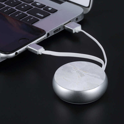 Benks D28 Retractable Lightning Kablo Gri