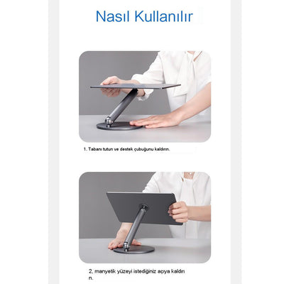 Benks L43 İnfinity Pro Pad 360 Dönebilen Mıknatıslı 11 İnç Tablet Standı Gri
