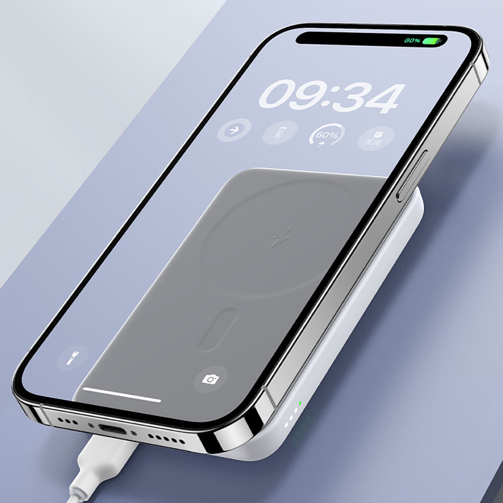 Benks MP08 Magsafe Magnetik Standlı İnce Tasarımlı Powerbank 10000mAh Siyah