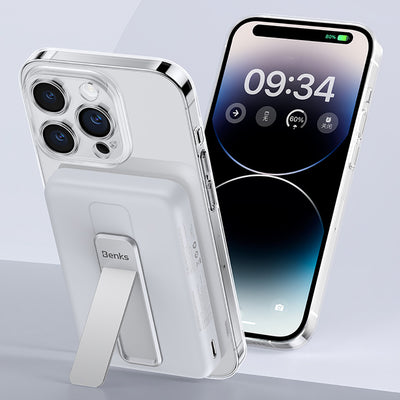 Benks MP08 Magsafe Magnetik Standlı İnce Tasarımlı Powerbank 10000mAh Siyah
