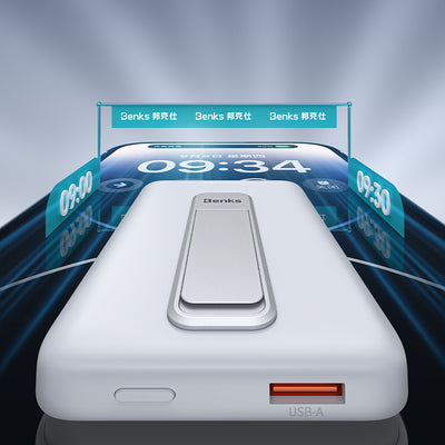 Benks MP08 Magsafe Magnetik Standlı İnce Tasarımlı Powerbank 10000mAh Siyah