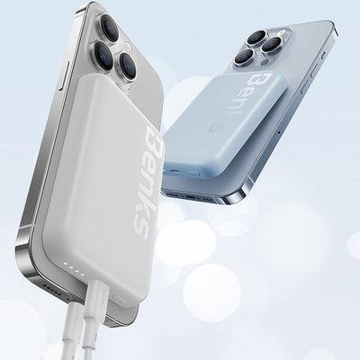 Benks MP10 Magsafe Magnetik İnce Tasarımlı Powerbank 6000mAh Pembe