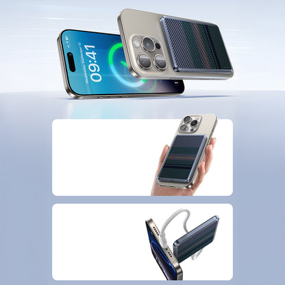 Benks MP16 ArmorGo M-safe Şarj Özellikli Ultra İnce Aurora Serisi Aramid Fiber Powerbank 15W 10000mAh