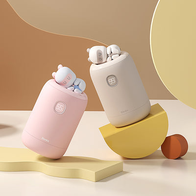 Benks NS03 Dijital Ekran El Isıtıcı Özellikli Aroma Kokulu Powerbank 15W 10000mAh Pembe