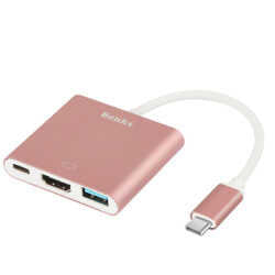 Benks U19 Type-C to 3 in 1 Adaptör (Usb 3.0+HDMI+Type-c)