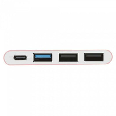 Benks U23 Type-C to 3 in 1 Usb Adaptör (Usb 3.0+2.Usb2.0) Rose Gold