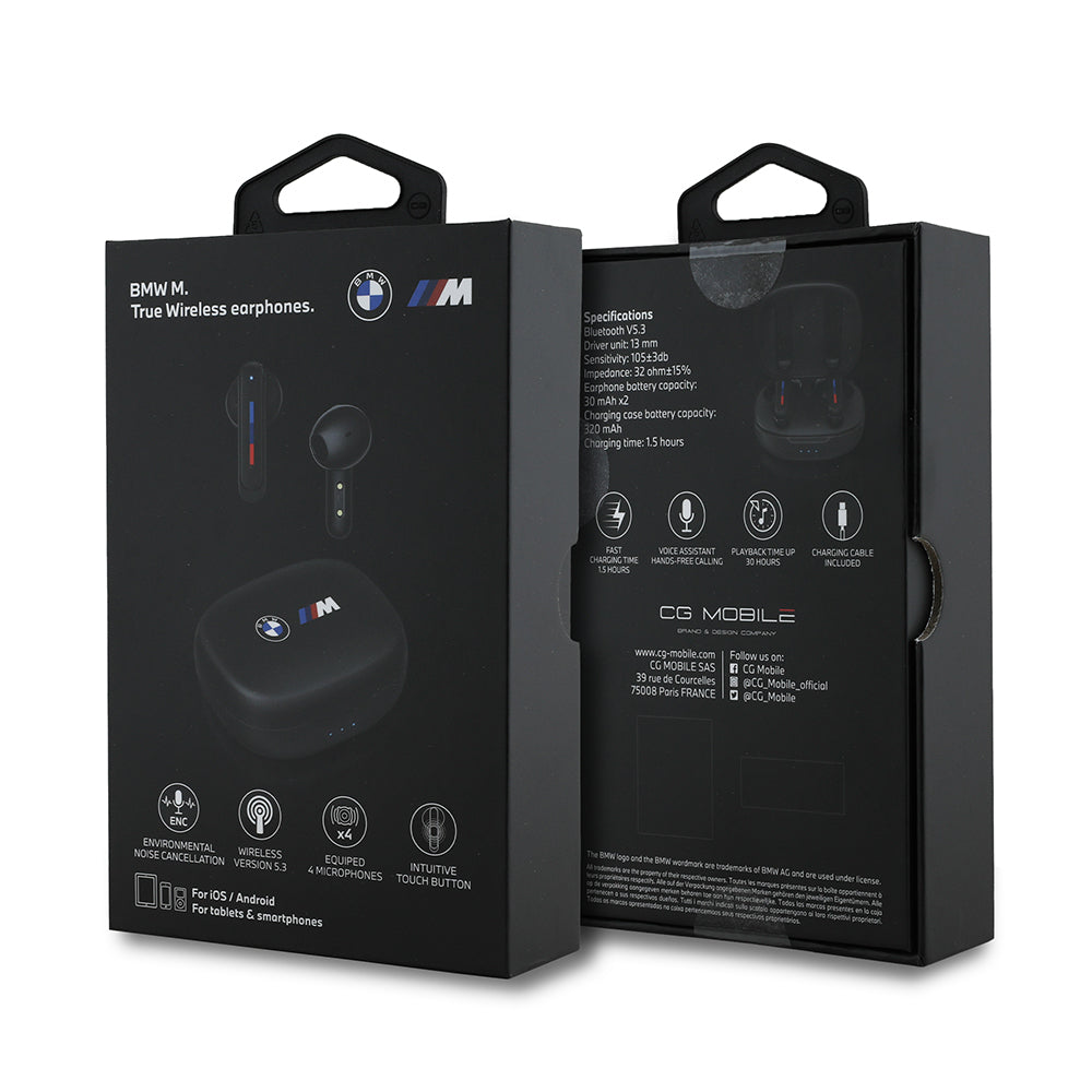 BMW Orjinal Lisanslı ENC Özellikli Kulakiçi TWS Bluetooth Kulaklık M Edition Baskı Logolu v5.3