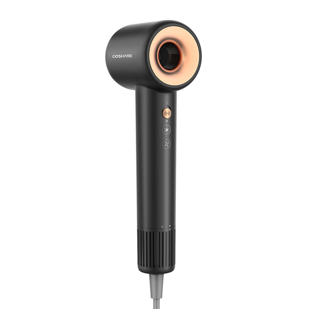 Coshare HD10E SuperFlow1 İyon Teknolojili Isı Dereceli Led Işıklı Saç Kurutma Fön Makinesi Siyah