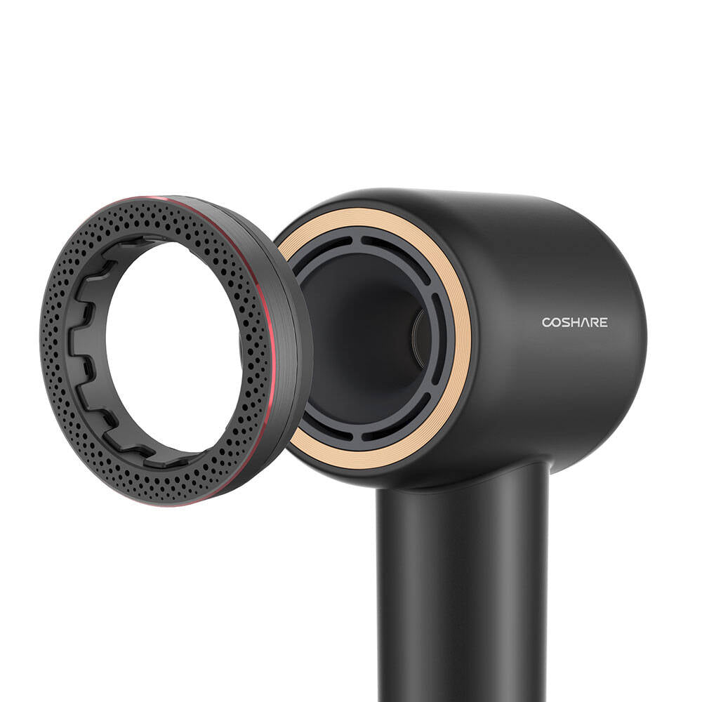 Coshare HD10E SuperFlow1 İyon Teknolojili Isı Dereceli Led Işıklı Saç Kurutma Fön Makinesi Siyah