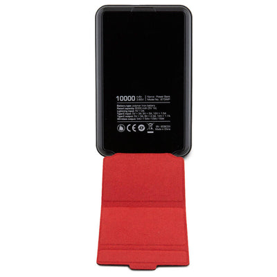 Ferrari 973WP Orjinal Lisanslı Magsafe Şarj Özellikli Standlı Metal Logolu Powerbank 10.000mAh Siyah