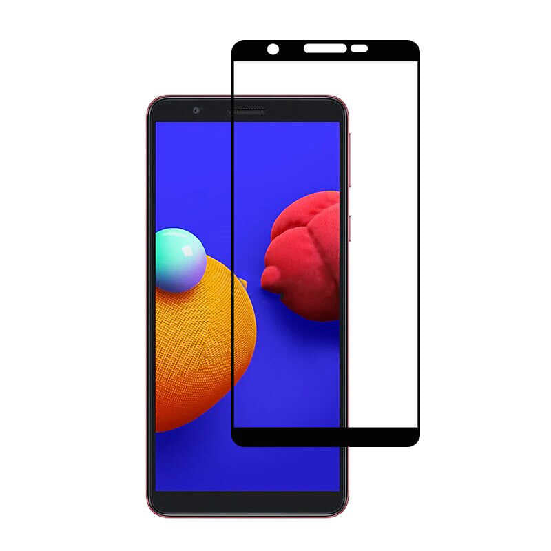 Galaxy A01 Core Zore Kenarları Kırılmaya Dayanıklı Cam Ekran Koruyucu