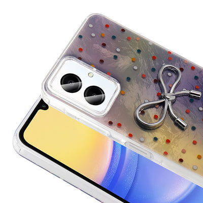 Galaxy A06 Kılıf Kamera Korumalı Figürlü Zore Ponti Silikon Kapak Lila
