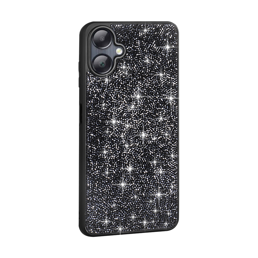 Galaxy A06 Kılıf Parlak Taşlı Tasarım Zore Pırlanta Kapak Gri