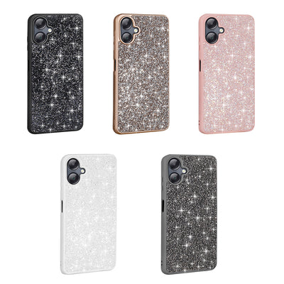 Galaxy A06 Kılıf Parlak Taşlı Tasarım Zore Pırlanta Kapak Gri