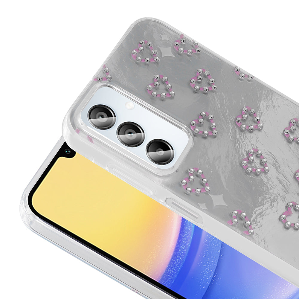 Galaxy A15 Kılıf Kamera Korumalı Figürlü Zore Ponti Silikon Kapak Açık Mavi