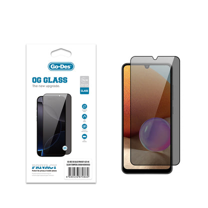 Galaxy A23 Go Des OG Glass Privacy Antistatik Temperli Cam Ekran Koruyucu