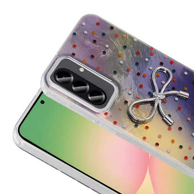 Galaxy A26 Kılıf Kamera Korumalı Figürlü Zore Ponti Silikon Kapak Açık Mavi