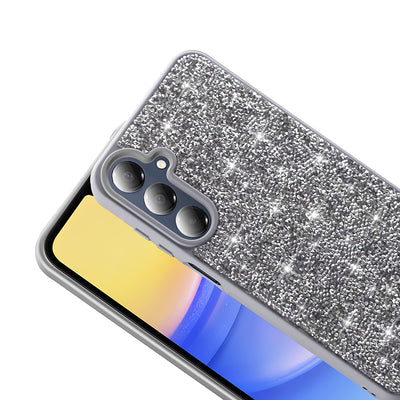 Galaxy A26 Kılıf Parlak Taşlı Tasarım Zore Pırlanta Kapak Gri