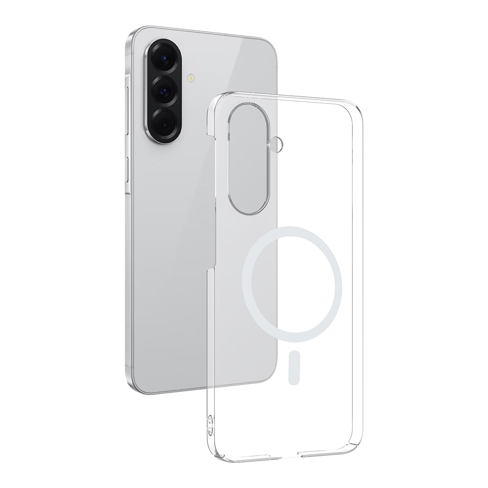 Galaxy A36 Kamera Korumalı M-Safe Şarj Özellikli Şeffaf Zore London Sert PC Kapak