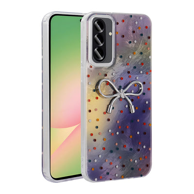 Galaxy A36 Kılıf Kamera Korumalı Figürlü Zore Ponti Silikon Kapak Lila