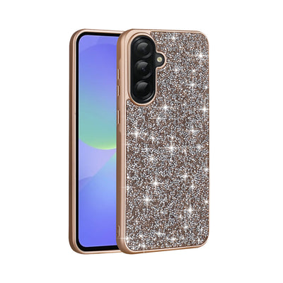 Galaxy A36 Kılıf Parlak Taşlı Tasarım Zore Pırlanta Kapak Pembe