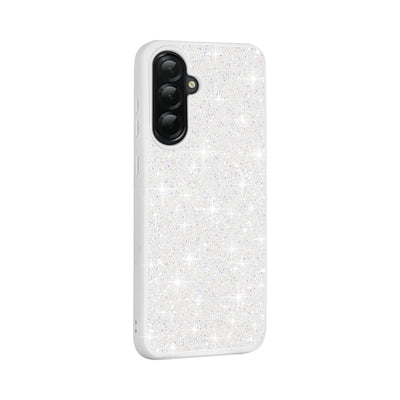 Galaxy A36 Kılıf Parlak Taşlı Tasarım Zore Pırlanta Kapak Beyaz