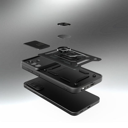 Galaxy A37 Kılıf Magnetik Standlı Kamera Korumalı Zore Sürgülü Vega Kapak