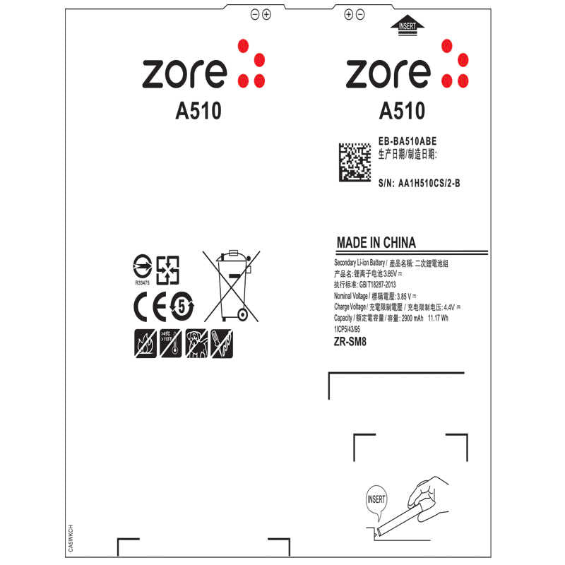 Galaxy A5 2016 Zore A Kalite Uyumlu Batarya