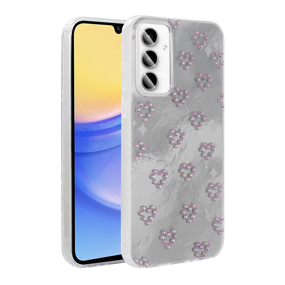 Galaxy A55 Kılıf Kamera Korumalı Figürlü Zore Ponti Silikon Kapak Lila