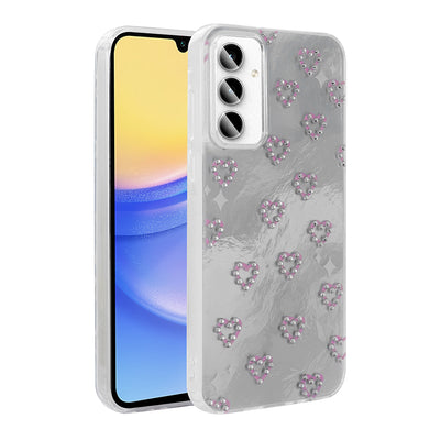 Galaxy A55 Kılıf Kamera Korumalı Figürlü Zore Ponti Silikon Kapak Lila