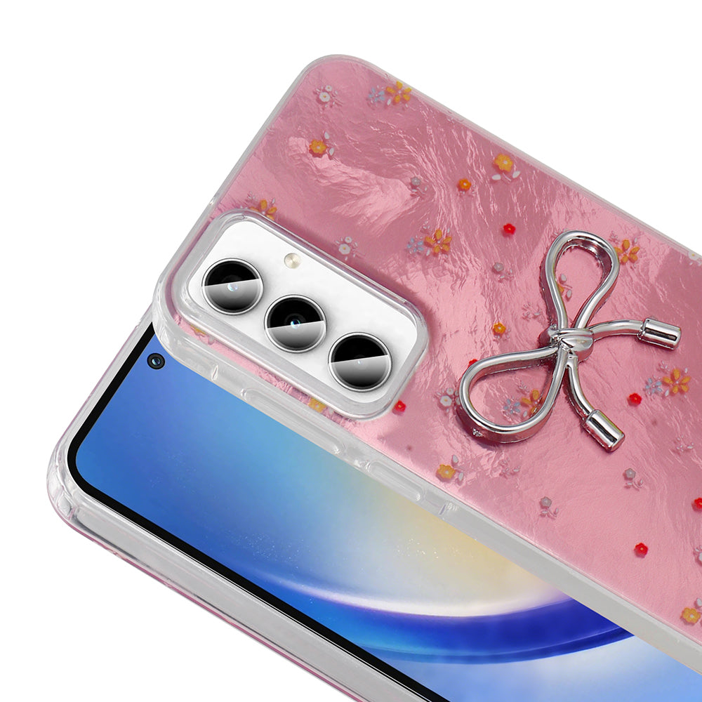 Galaxy A55 Kılıf Kamera Korumalı Figürlü Zore Ponti Silikon Kapak Lila