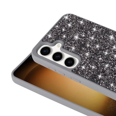 Galaxy A55 Kılıf Parlak Taşlı Tasarım Zore Pırlanta Kapak Gold