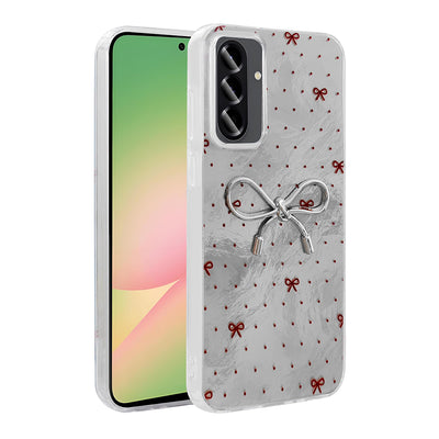 Galaxy A56 Kılıf Kamera Korumalı Figürlü Zore Ponti Silikon Kapak Beyaz