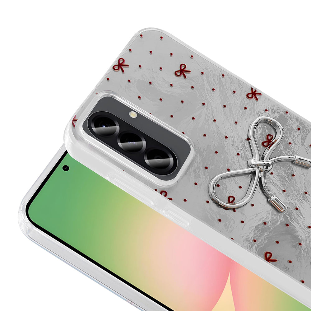 Galaxy A56 Kılıf Kamera Korumalı Figürlü Zore Ponti Silikon Kapak Beyaz