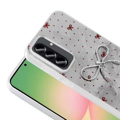 Galaxy A56 Kılıf Kamera Korumalı Figürlü Zore Ponti Silikon Kapak Beyaz