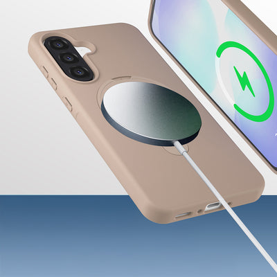 Galaxy A56 Kılıf M-safe Şarj Özellikli Standlı Zore Samara Kapak Lila