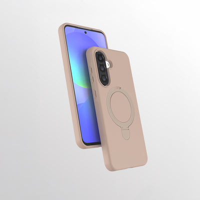 Galaxy A56 Kılıf M-safe Şarj Özellikli Standlı Zore Samara Kapak Desert Gold