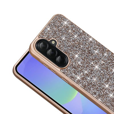 Galaxy A56 Kılıf Parlak Taşlı Tasarım Zore Pırlanta Kapak Gold