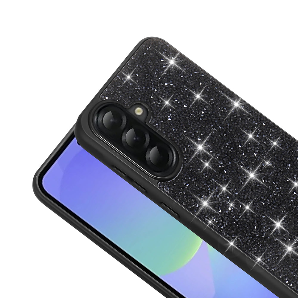 Galaxy A56 Kılıf Parlak Taşlı Tasarım Zore Pırlanta Kapak Siyah