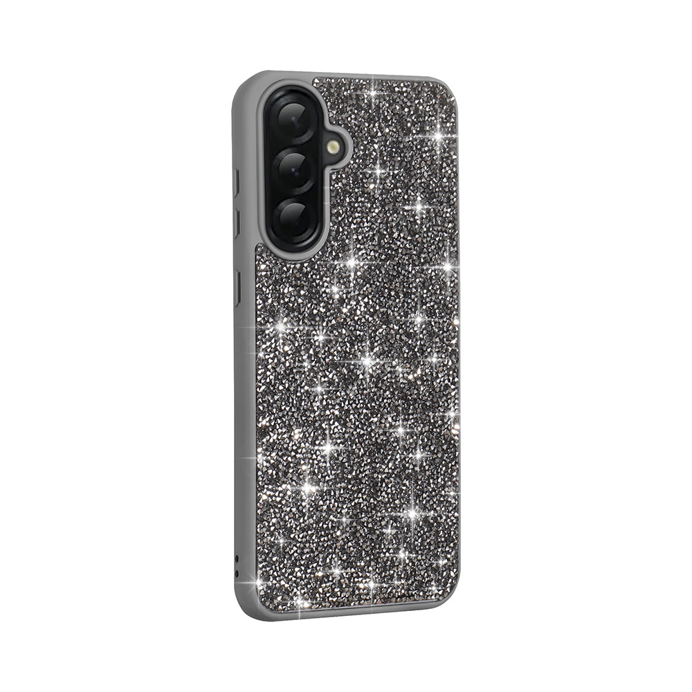 Galaxy A56 Kılıf Parlak Taşlı Tasarım Zore Pırlanta Kapak Gri
