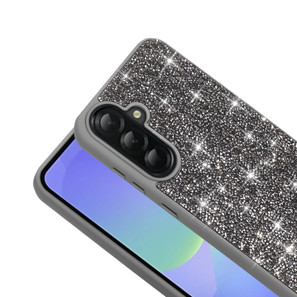 Galaxy A56 Kılıf Parlak Taşlı Tasarım Zore Pırlanta Kapak Siyah