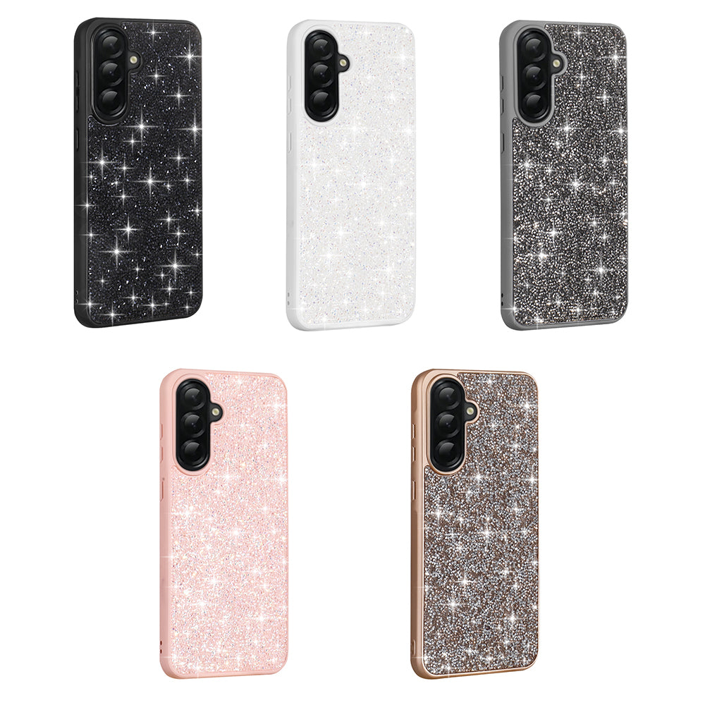 Galaxy A56 Kılıf Parlak Taşlı Tasarım Zore Pırlanta Kapak Siyah