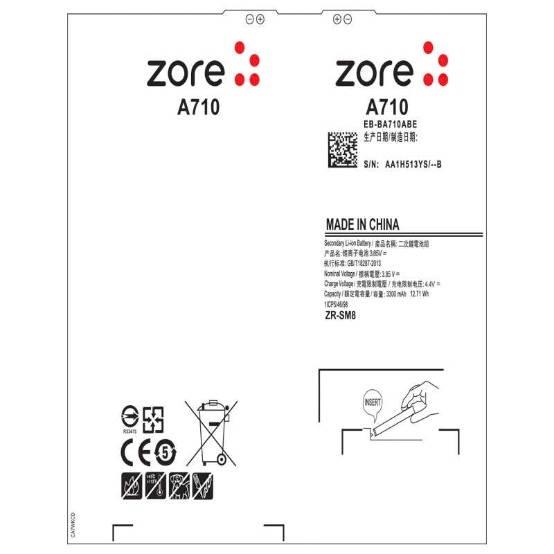 Galaxy A7 2016 Zore A Kalite Uyumlu Batarya