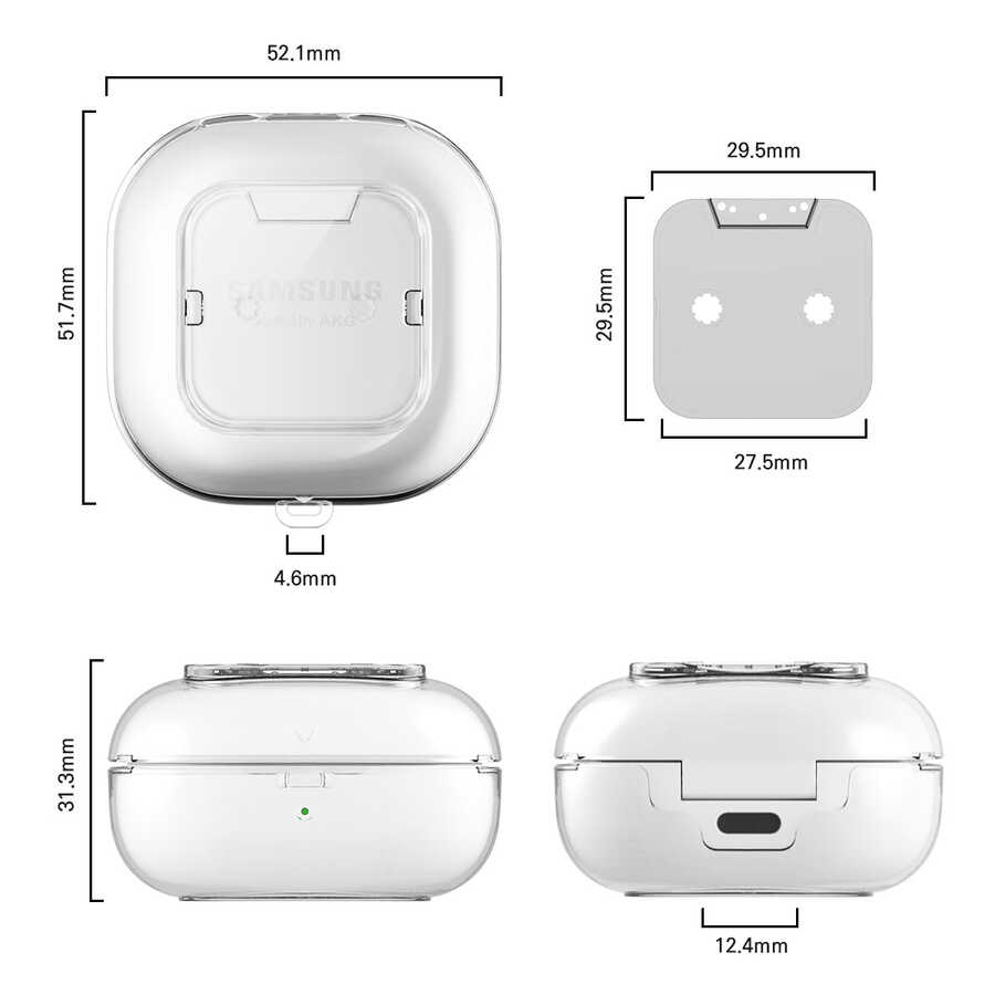 Galaxy Buds Live Kılıf Araree Player Kapak Renksiz