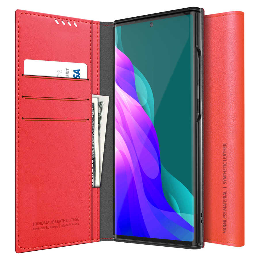 Galaxy Note 20 Kılıf Araree Mustang Diary Kılıf Mavi