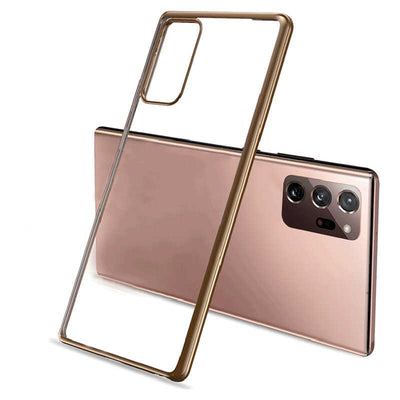 Galaxy Note 20 Ultra Benks Magic Glitz Ultra-Thin Transparent Protective Soft Kapak Gold